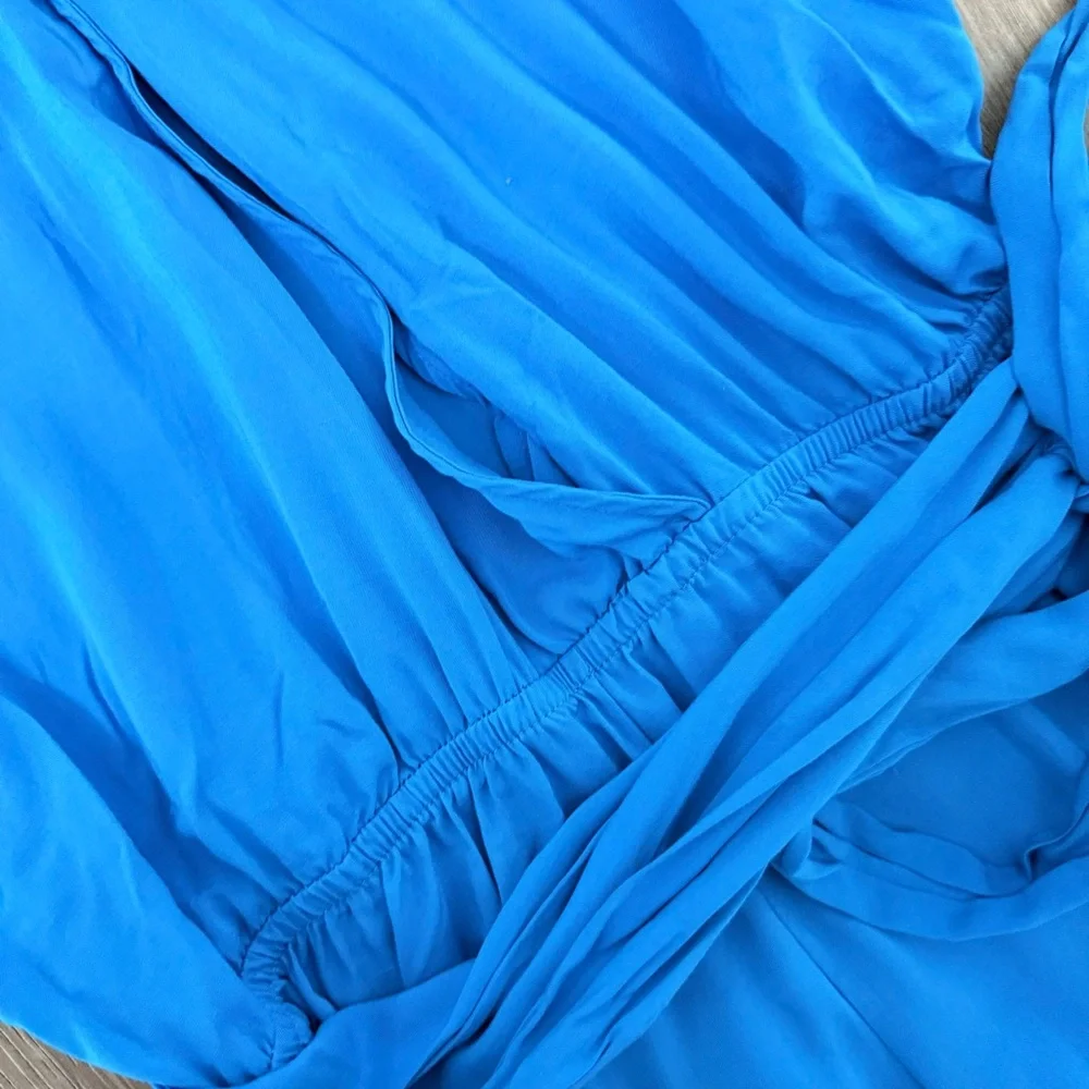 NWT Elan Blue Romper with Tie Waist Large - Picture 5 of 11